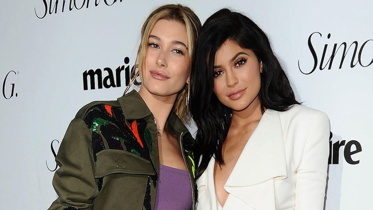 Hailey Bieber and Kylie Jenner Get 'Spooky' Together Going Green in a Bathtub