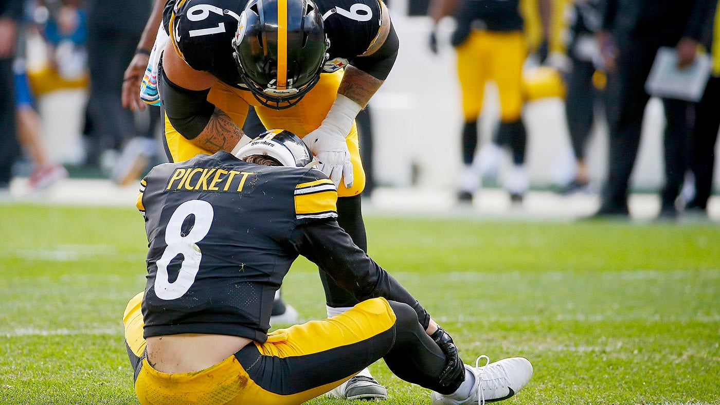 Kenny Pickett injury update: Steelers rookie QB ruled out with concussion; Mitch Trubisky takes over vs. Bucs