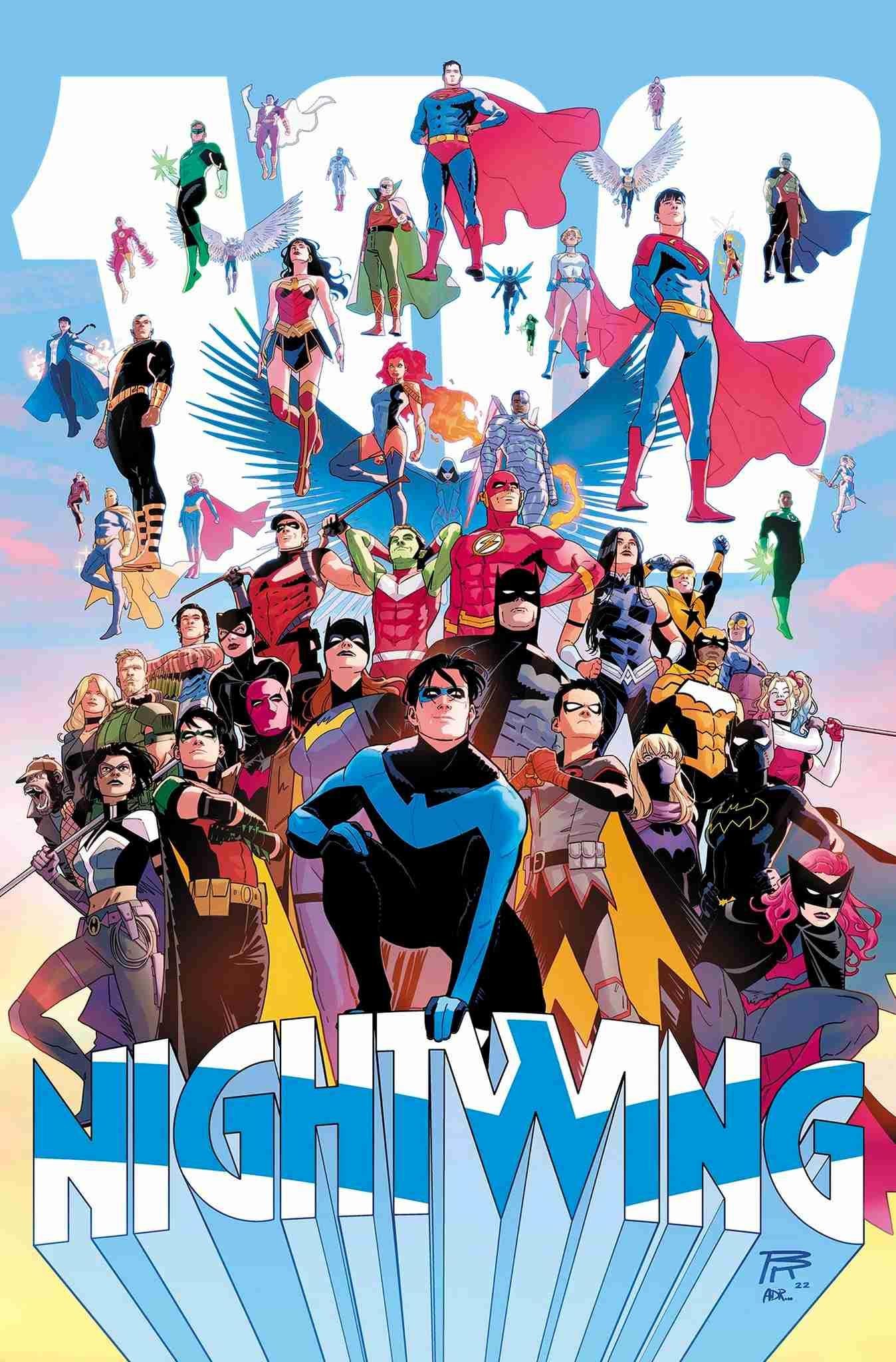 nightwing-100-cover-batman-family-Justice-league-titans.jpg