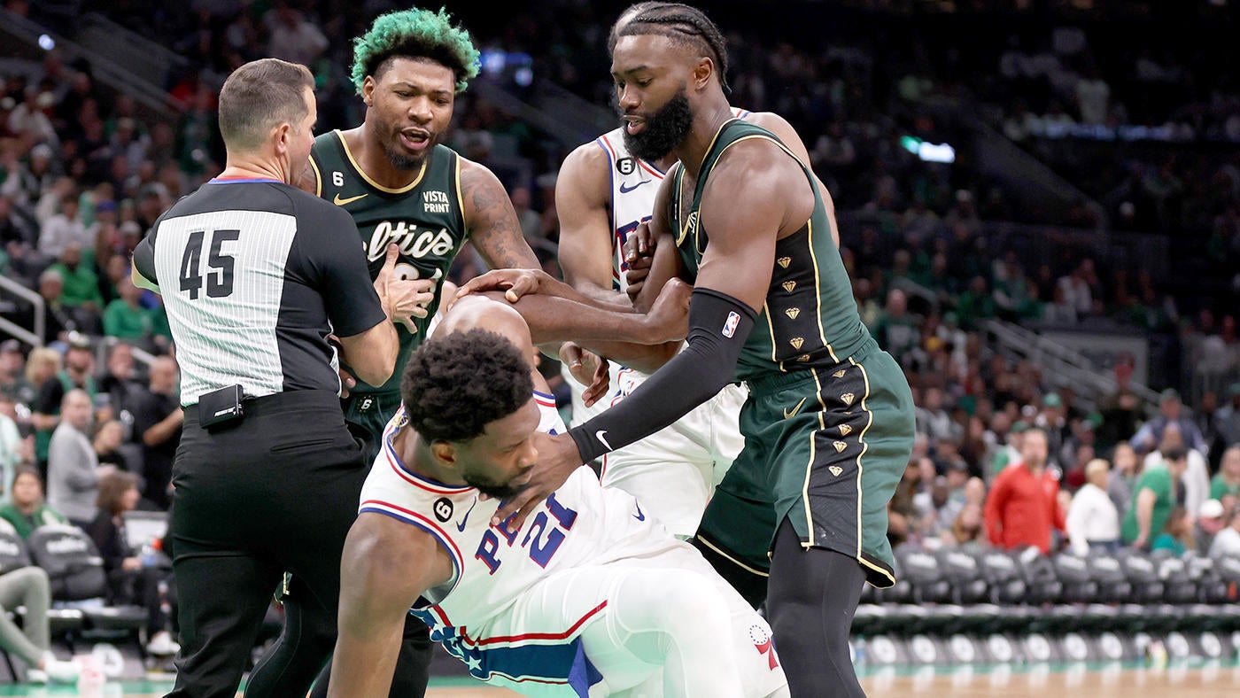 Celtics' Marcus Smart on scuffle with 76ers' Joel Embiid: 'I could have cracked his head open, but I didn't'