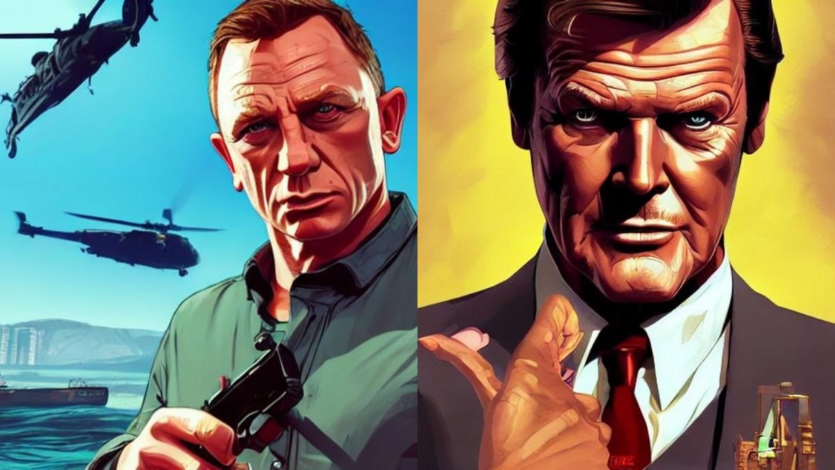 James Bond Actors Reimagined With Grand Theft Auto Art Style