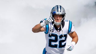 Christian McCaffrey of the San Francisco 49ers catches the ball for a  News Photo - Getty Images