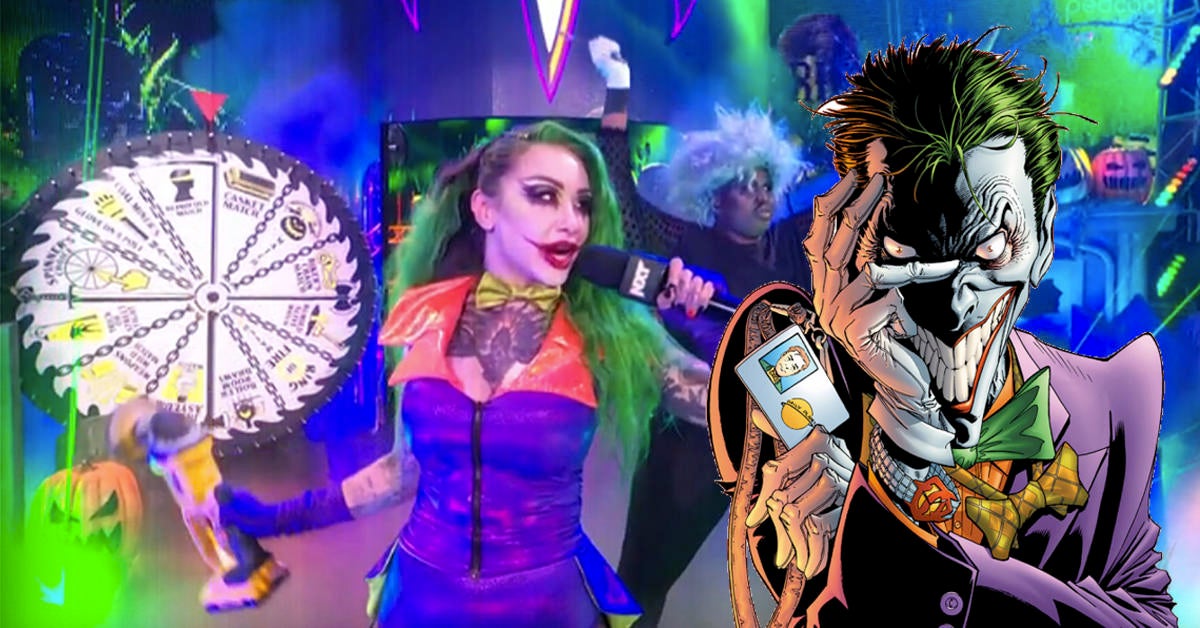 WWE NXT's Shotzi Rocks Joker Gear at Halloween Havoc