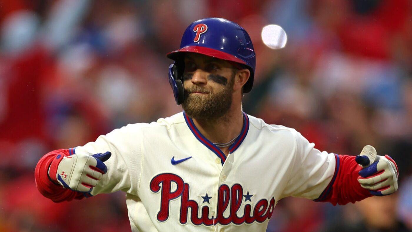 WATCH: Phillies' Bryce Harper hits clutch go-ahead home run vs. Padres in NLCS Game 5