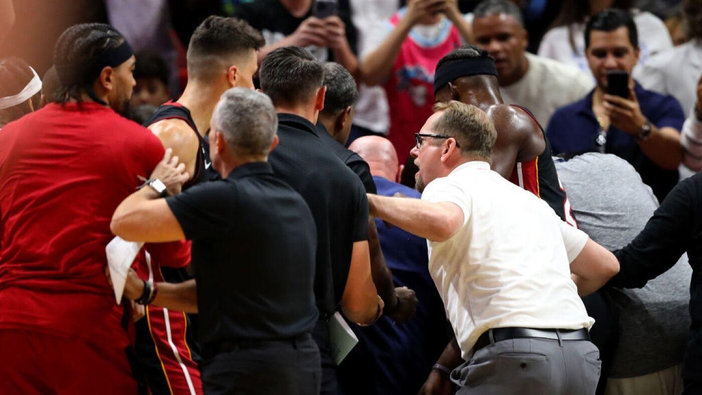 Heat-Raptors fight: Miami's Caleb Martin suspended one game, Toronto's Christian Koloko fined $15K