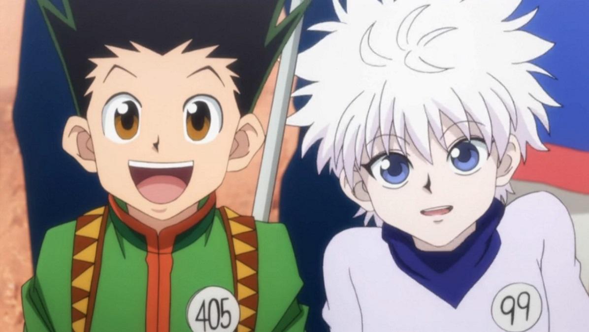 Killua gon, hunter x hunter, stars, anime, duo, HD wallpaper