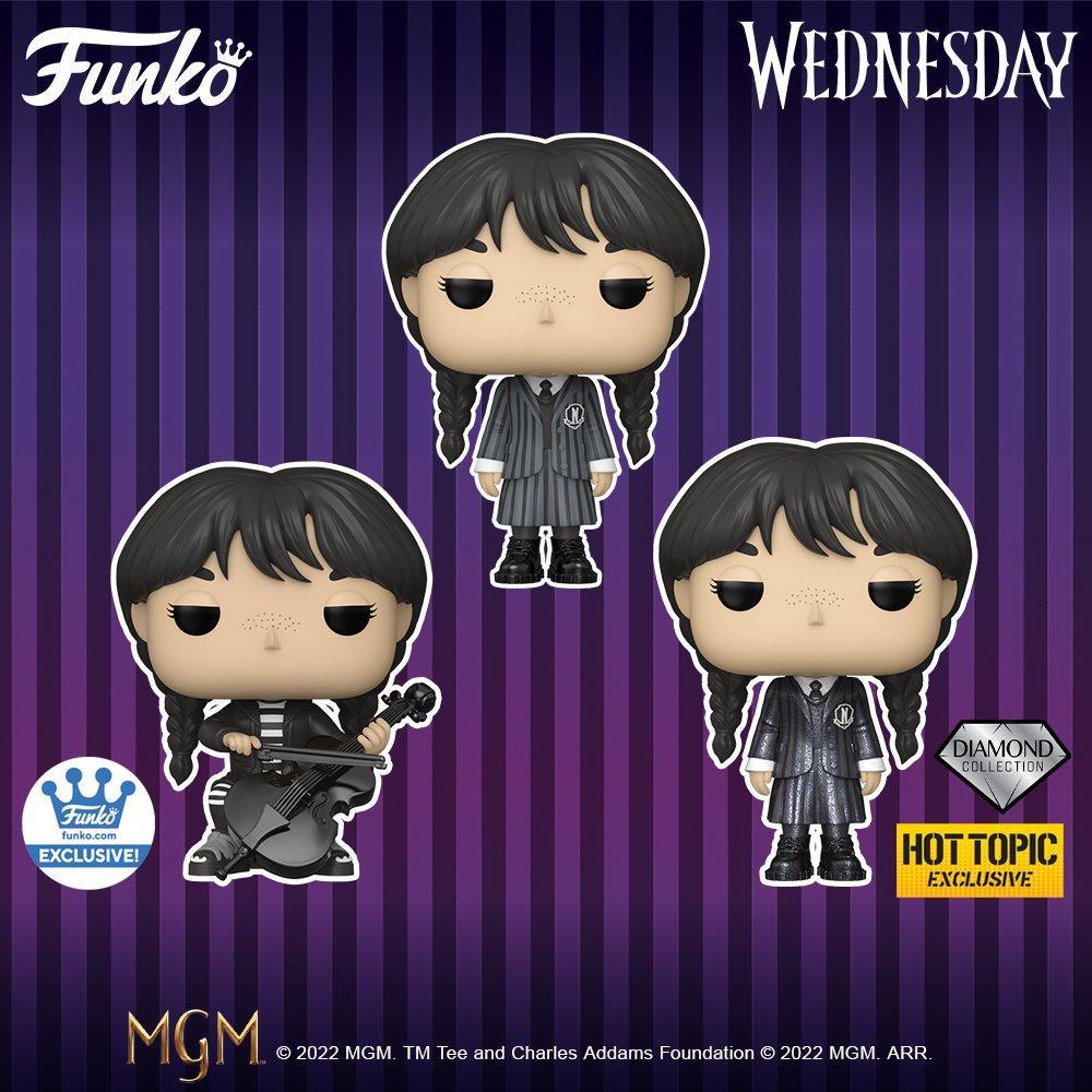Popcultcha - It's Wednesday, so here's some new to pre-order Wednesday  Addams Pop! Vinyl Figures! Based on her appearance from the upcoming Tim  Burton series, Wednesday is clad in her standard school