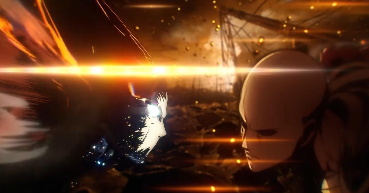 SAITAMA VS GAROU COSMICO BATALHA EM JUPITER!(PARTE 1 DUBLADO) Fan animation One  Punch Man 167 on Make a GIF