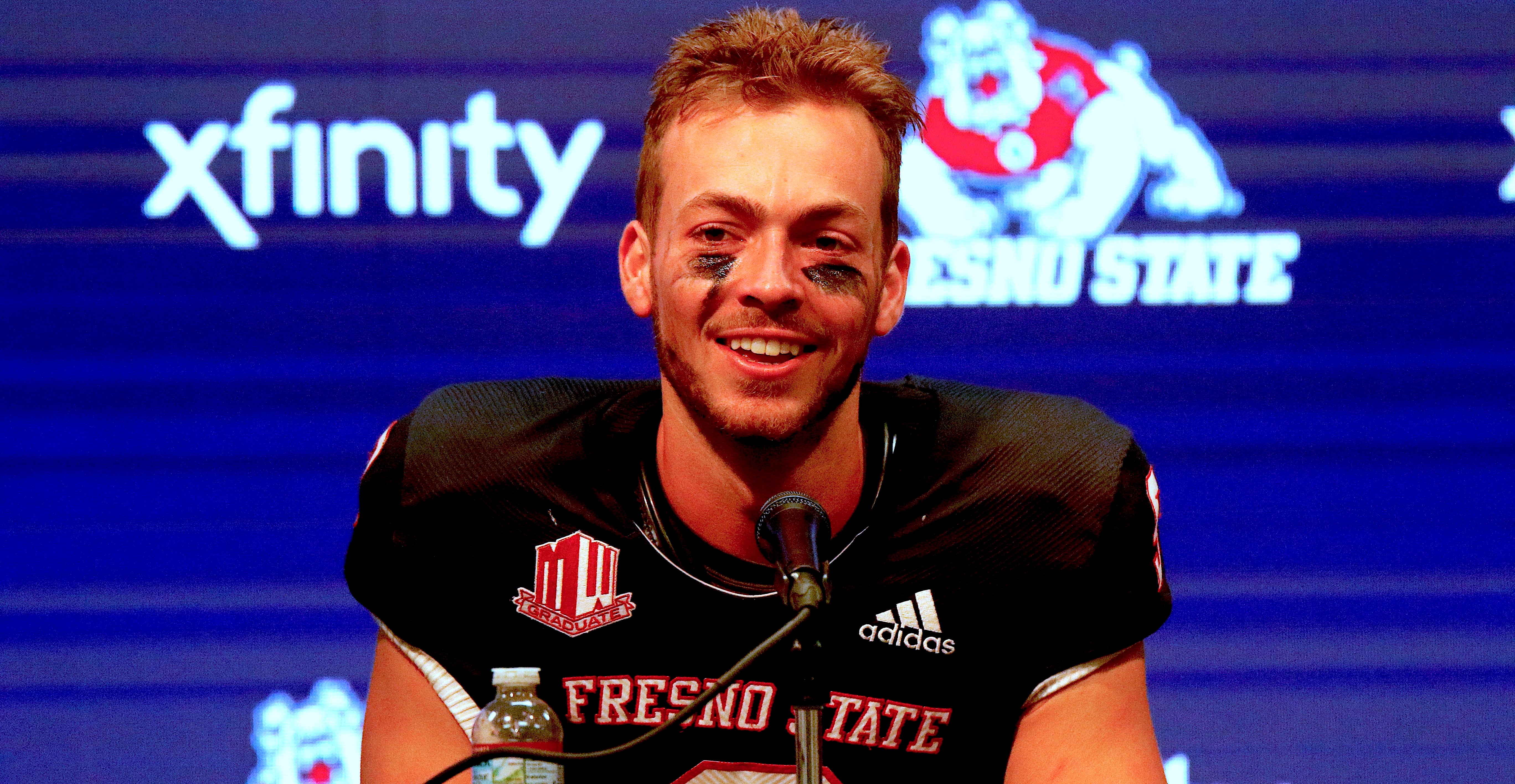 CBS Sports Network on X: And the Inside College Football Game Ball goes  to @FresnoStateFB QB Jake Haener! @JonesN4mo hands this week's game ball  to the Bulldogs' signal-caller for his BIG performance