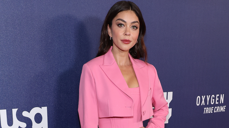 Sarah Hyland Is Almost Unrecognizable as Morticia Addams for Couple's Halloween Costume