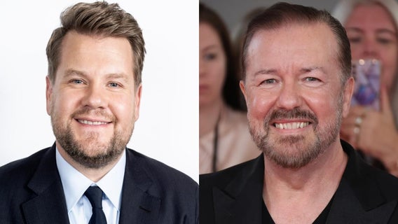 james-corden-ricky-gervais-getty-images
