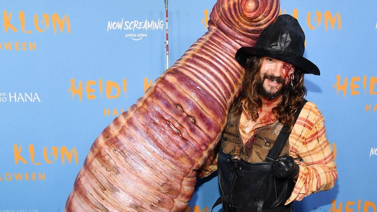Heidi Klum Unrecognizable as Giant Worm in Elaborate Halloween Costume