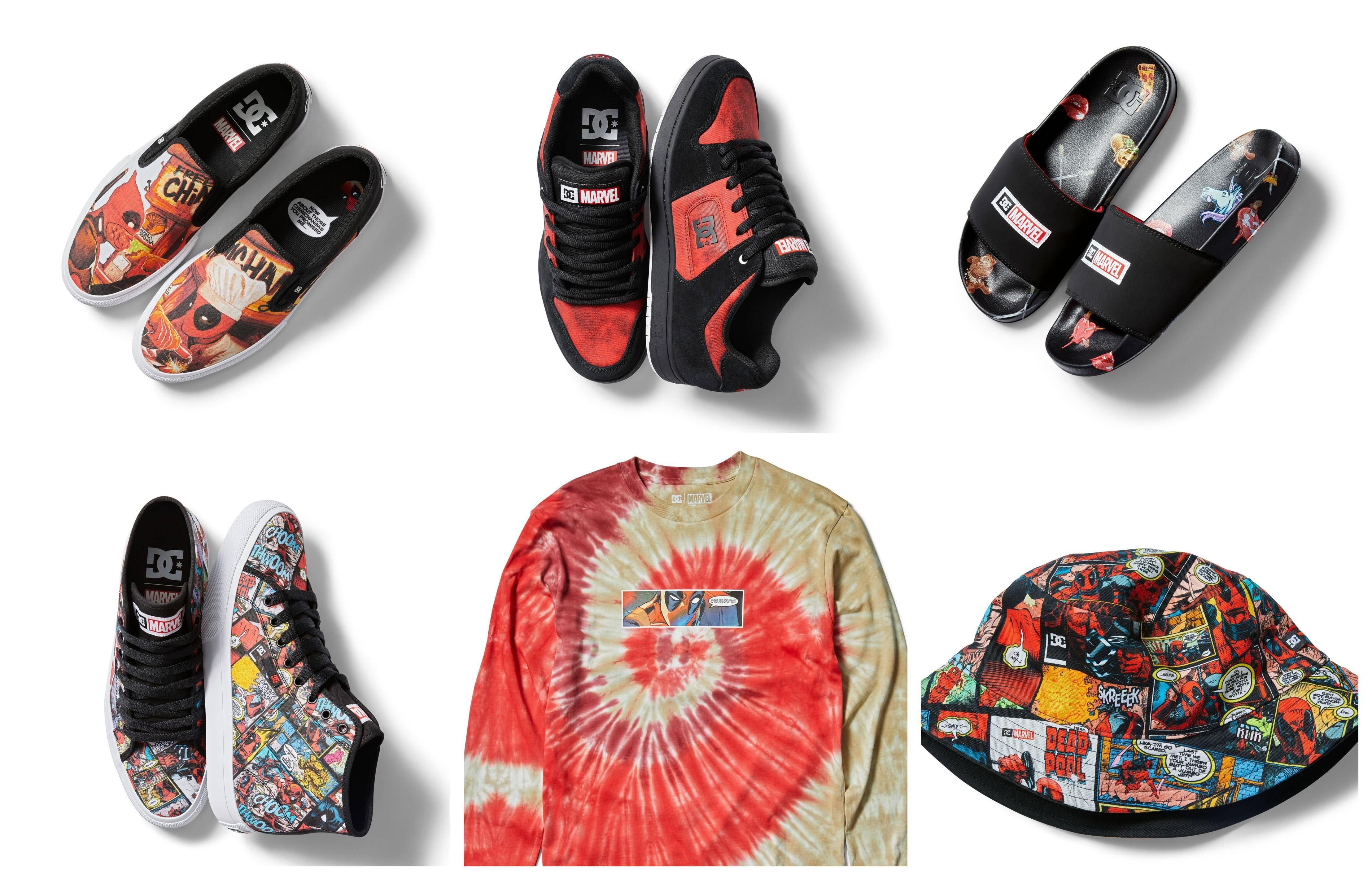 Marvel and DC Shoes Introduce Wall-Breaking Offbeat 'Deadpool' Collection  With Manteca Sneakers & Printed Slides