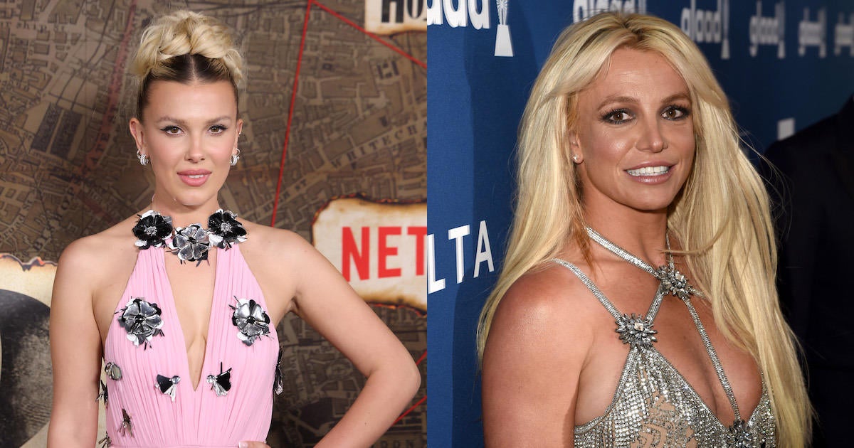 Its giving 2000s pop star': Millie Bobby Brown stuns in sheer pink  bralette, fans compare her to Britney Spears stating 'That biopic is hers