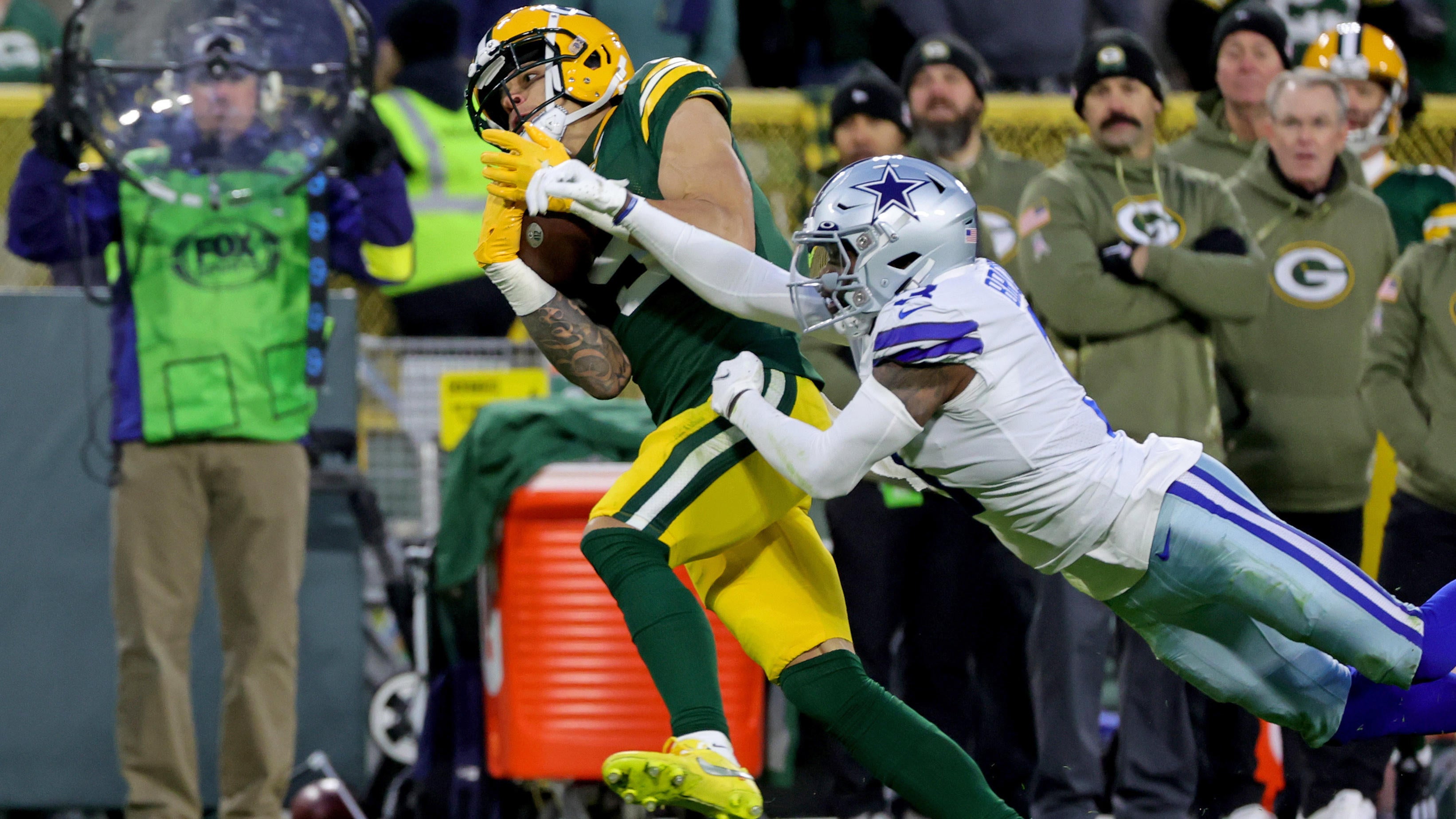 Green Bay Packers vs Dallas Cowboys game photos at Lambeau Field