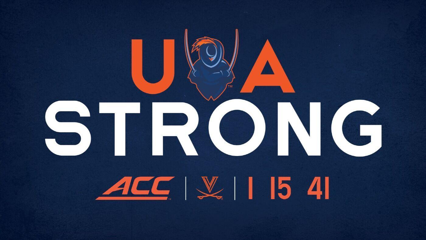 Tim ACC untuk menghormati korban penembakan Virginia dengan mengheningkan cipta, stiker helm, grafis ‘UVA Strong’