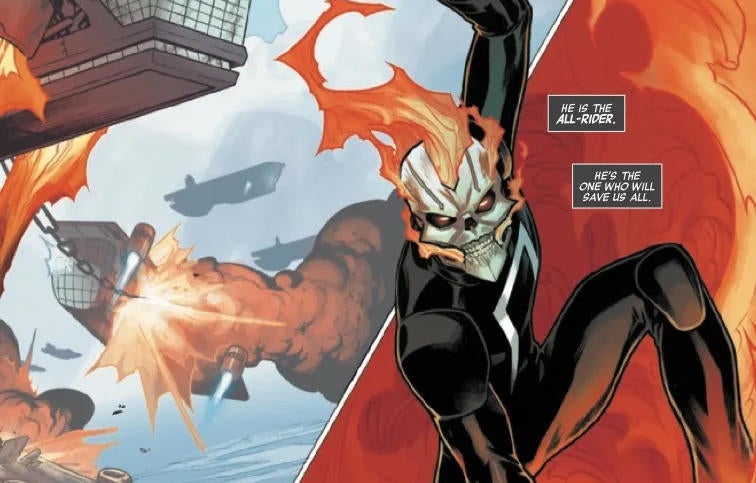 Ghost Rider Rides a SHIELD Helicarrier In Marvel's New Avengers Preview