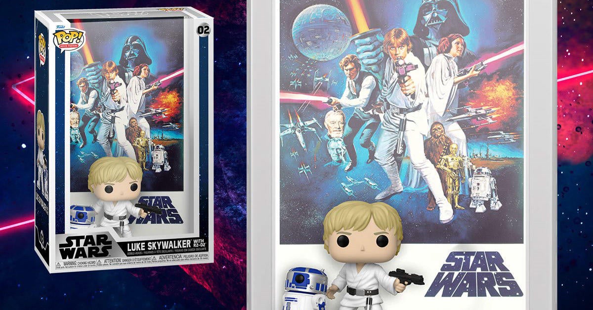 Pop! Movie Posters Luke Skywalker with R2-D2