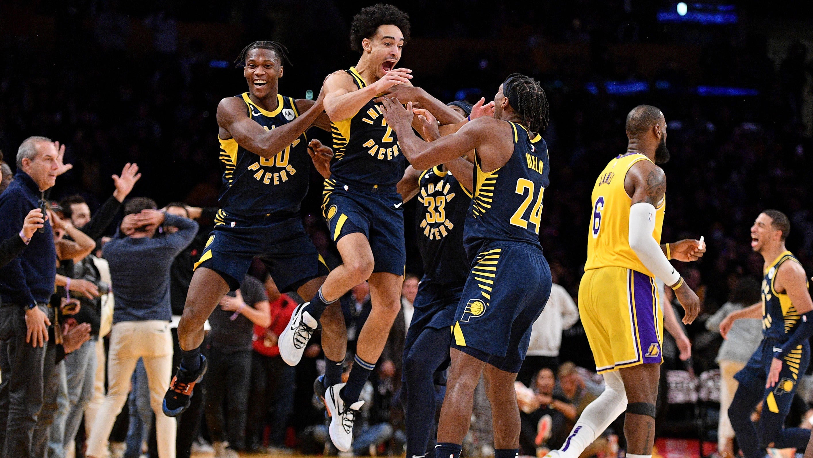 Lakers Blow Huge Fourth-quarter Lead Vs. Pacers As Andrew Nembhard's ...