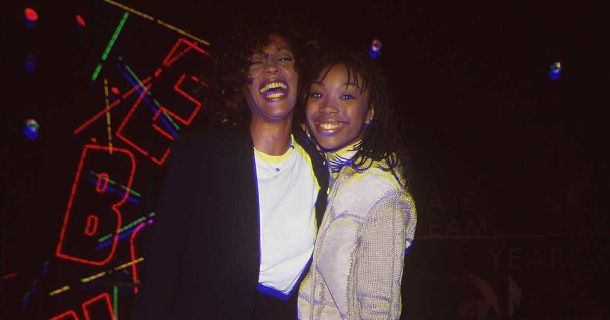 11/17/96 Los Angeles, Ca Shrine Auditorium. Whitney Houston and Brandy at Ebony Magazine's 