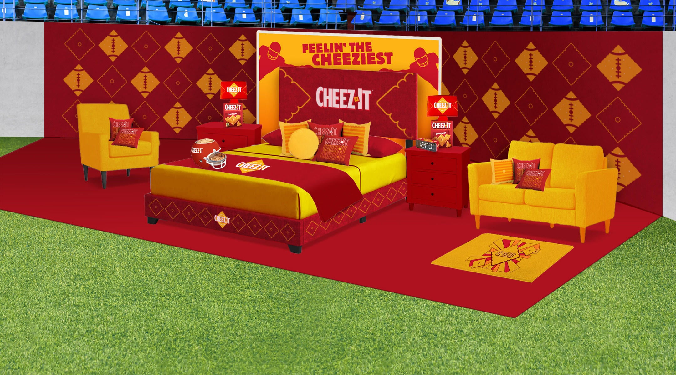 Cheez-It Unveils All-New Themed Hotel Rooms In Honor Of Upcoming Bowl Games