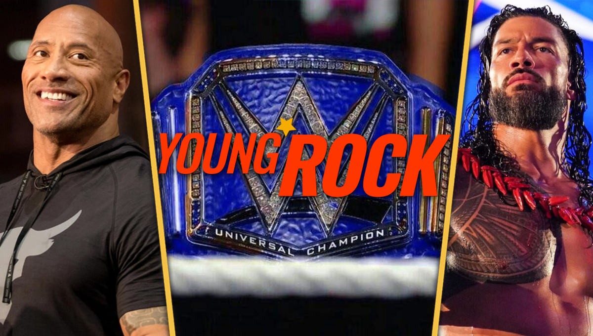 YOUNG ROCK ROMAN REIGNS THE ROCK WWE