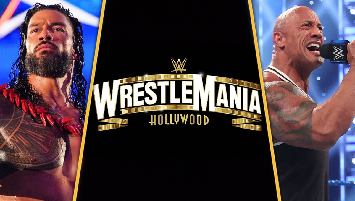 THE ROCK ROMAN REIGNS WWE WRESTLEMANIA