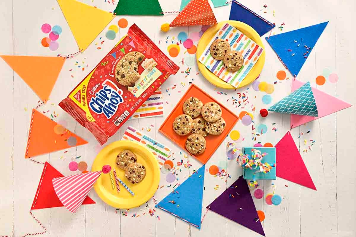 Chips Ahoy! Celebrates the New Year and Their 60th Birthday With New Chewy Confetti Cake Cookies