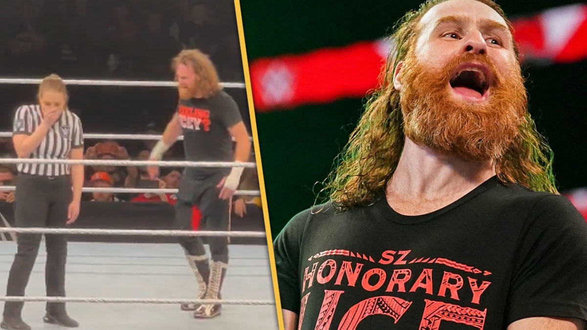 Watch WWE Referee Hit Sami Zayn With A Stunner | Flipboard