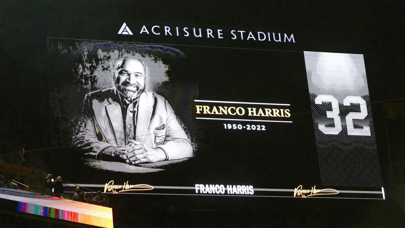 Ravens honor Steelers legend Franco Harris prior to Sunday night showdown vs. Pittsburgh