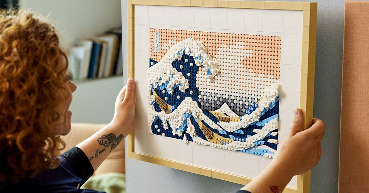 lego art hokusai the great wave