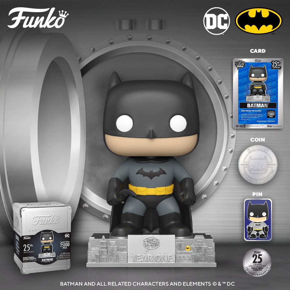 Funko Preps Limited Edition 25th Anniversary Batman Funko Pop Bundle For  Launch