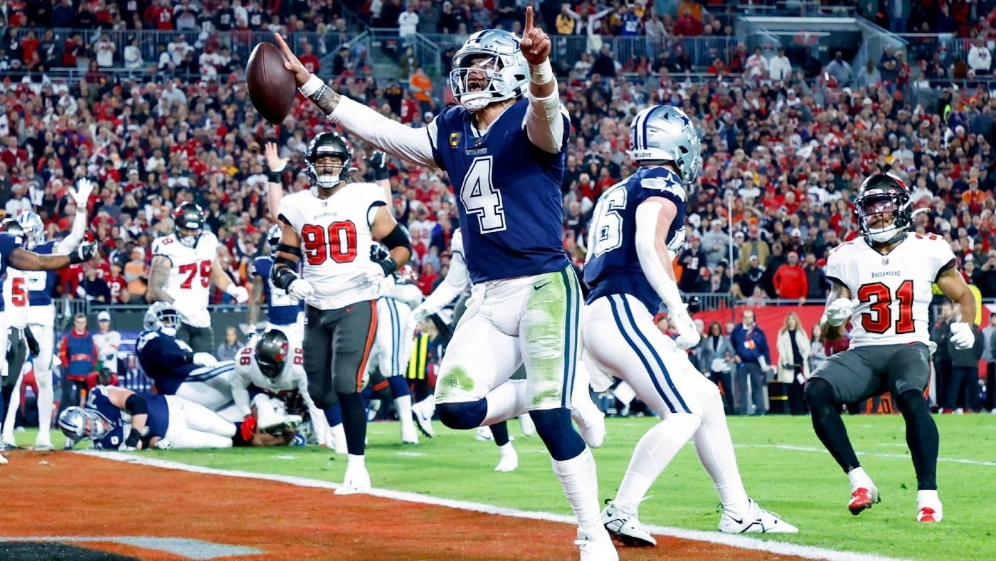 Cowboys' Dak Prescott has historic night in win over Bucs, leads Dallas to first road playoff win in 30 years