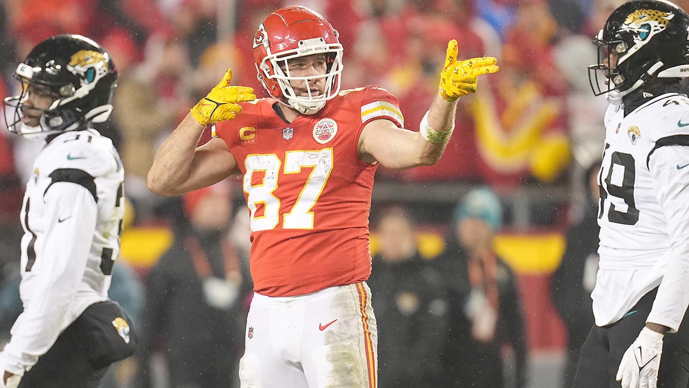 2023 NFL playoffs: Chiefs' Travis Kelce breaks own postseason record in divisional round win vs. Jaguars