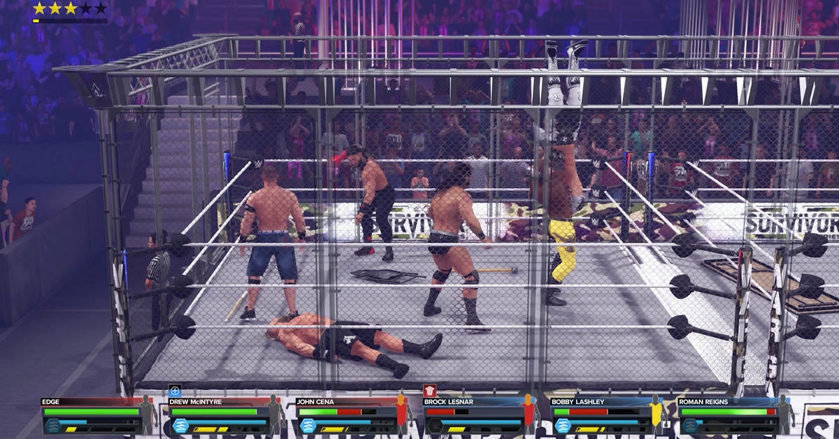 WWE 2K23 SS War Games Match Card Background by