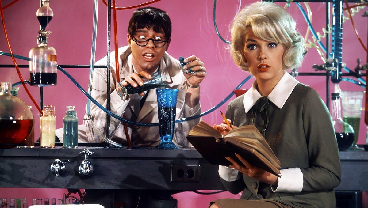 Jerry Lewis And Stella Stevens In 'The Nutty Professor'