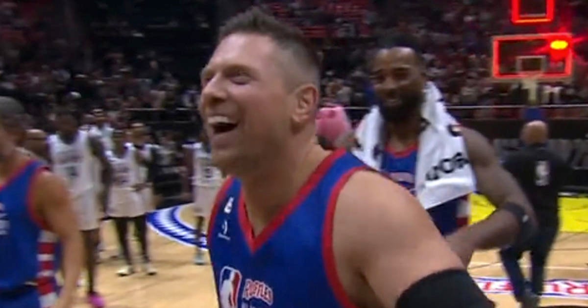 Miz made the must see shot of the NBA Celebrity All-Star game
