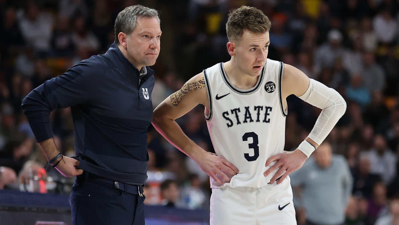 
                        Utah State battling for NCAA Tournament bid under Ryan Odom, who coached UMBC to historic March Madness upset
                    