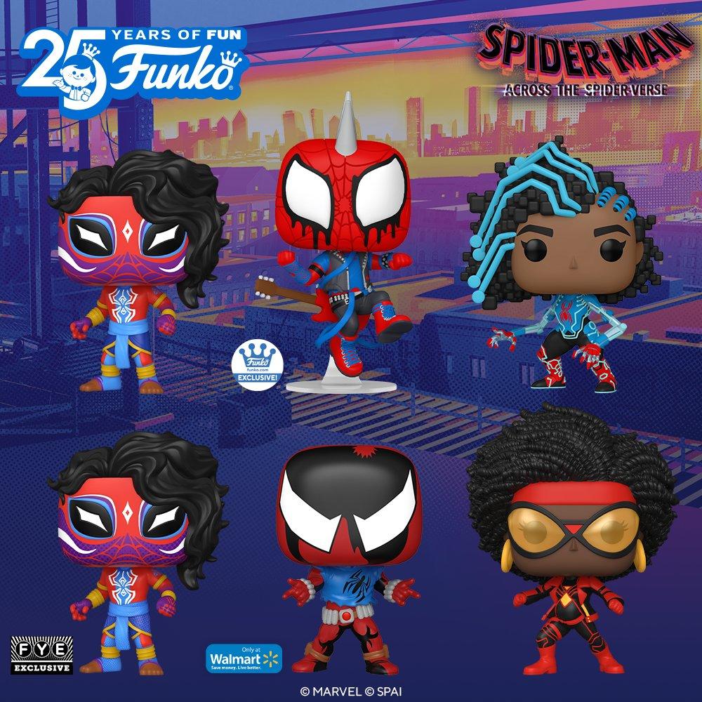 Funko Adds Black Light Exclusive Pops to SpiderMan Across the Spider