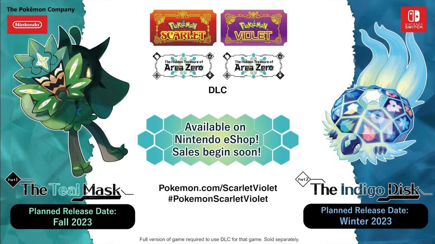 Pokémon Scarlet and Violet DLC Trailer Release Date