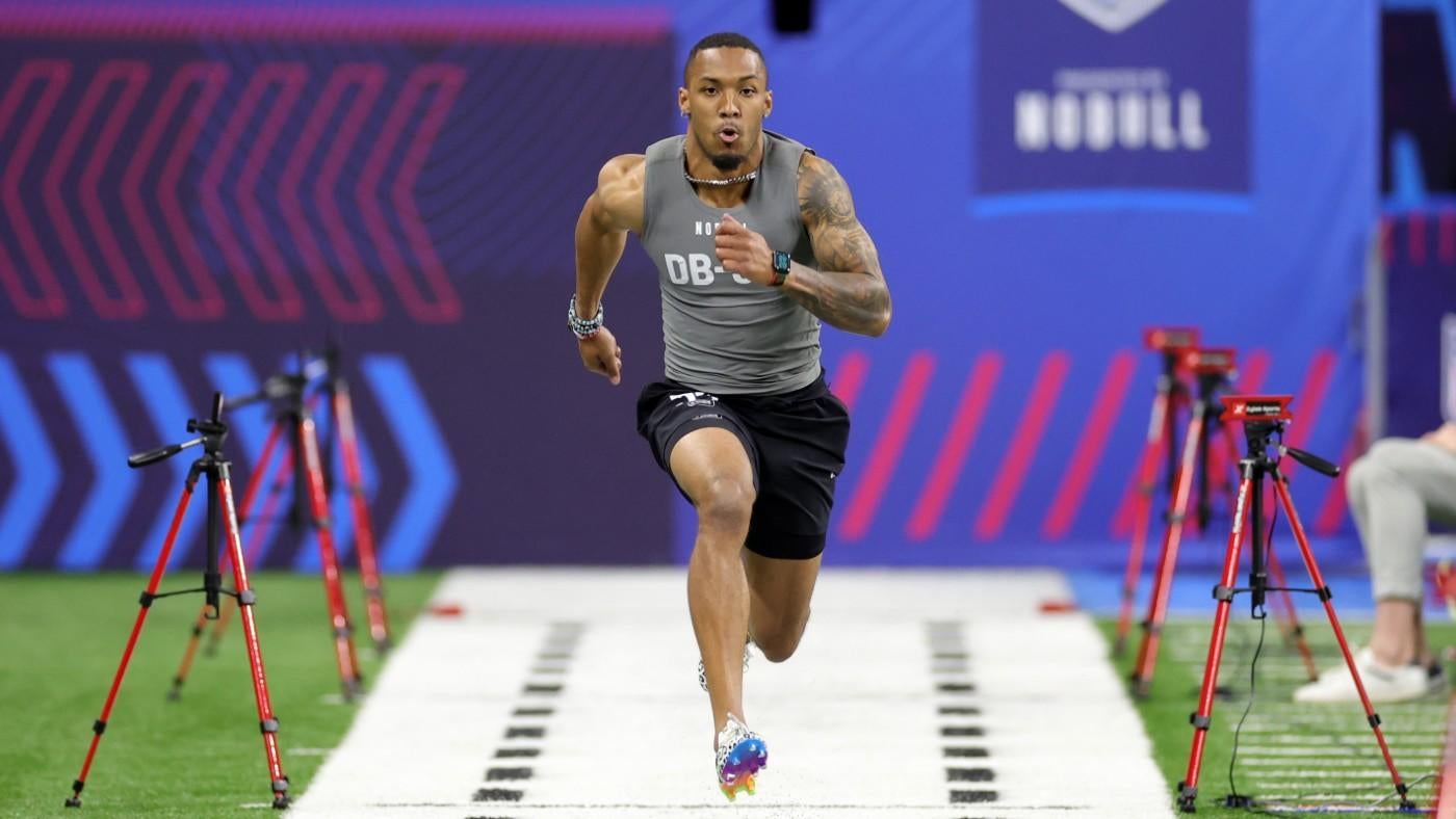 NFL combine 40yard dash Michigan CB DJ Turner runs one of fastest