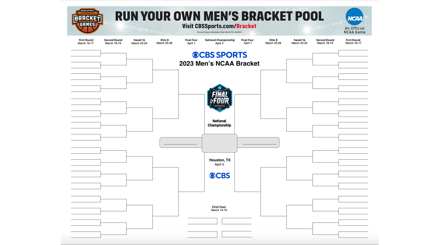 NCAA Bracket 2023 Printable March Madness Bracket NCAA Tournament   Ncaa Bracket Printable 2023 1400 