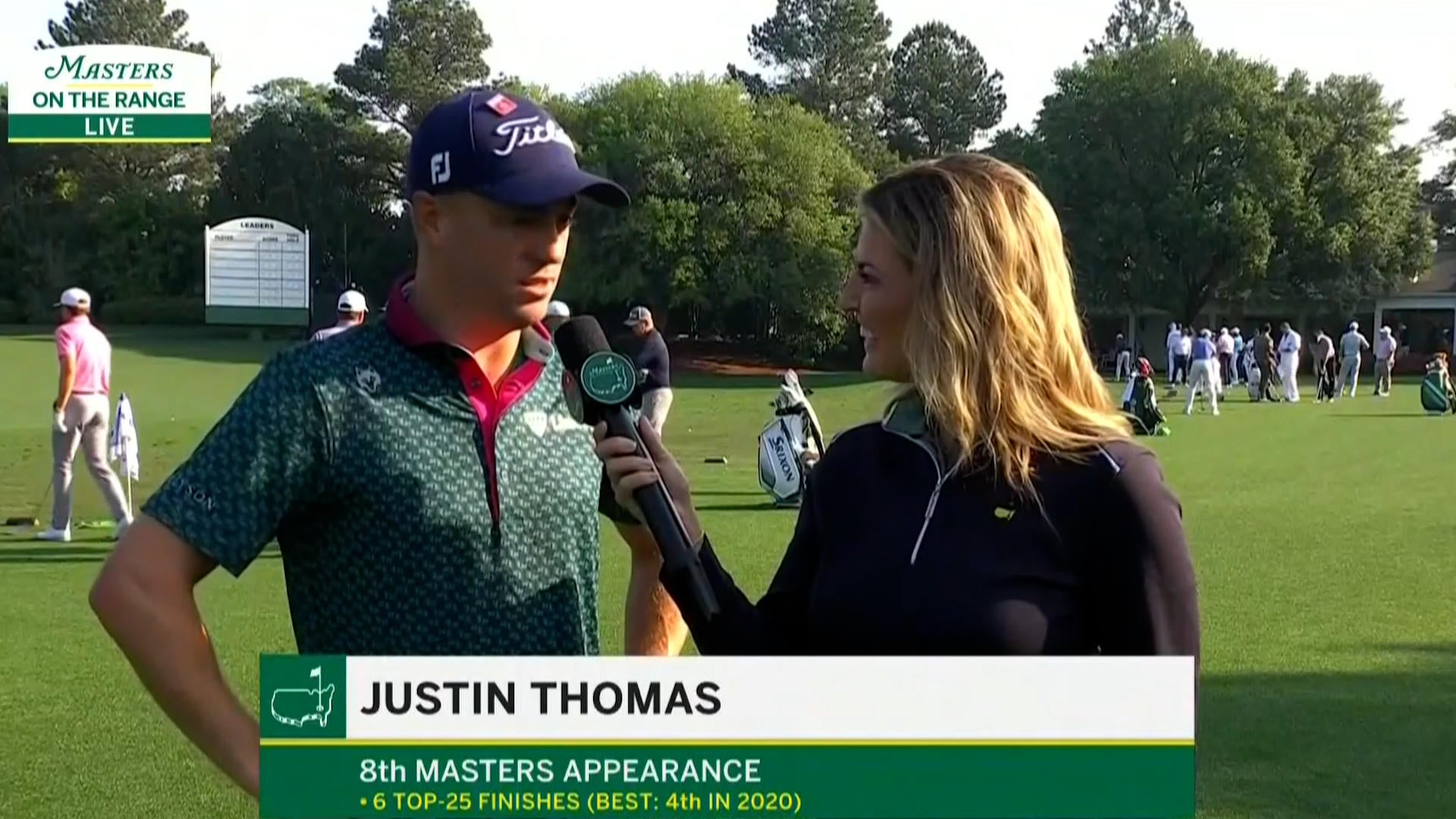 Masters on the Range Justin Thomas on His Consistency at the Masters