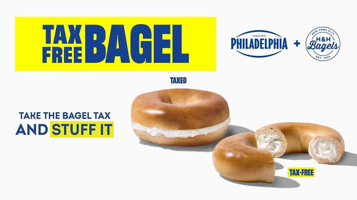 Philly Cream Cheese Launches "TaxFree" Bagel