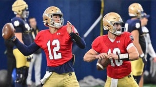 What's going on with spring practice for Notre Dame Football