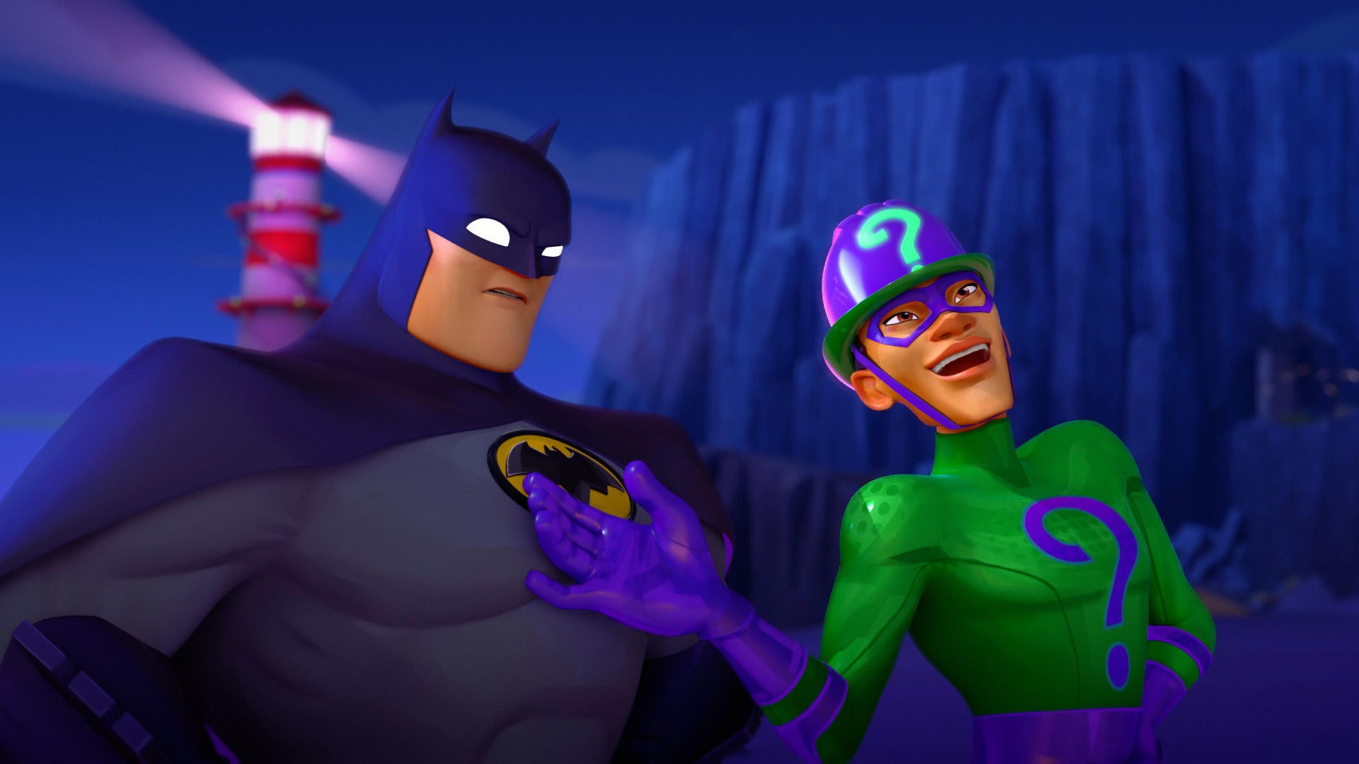 SungWon Cho Talks Creating Gleeful Riddler in Batwheels, Throws Down with  Batman in New Clip (Exclusive)