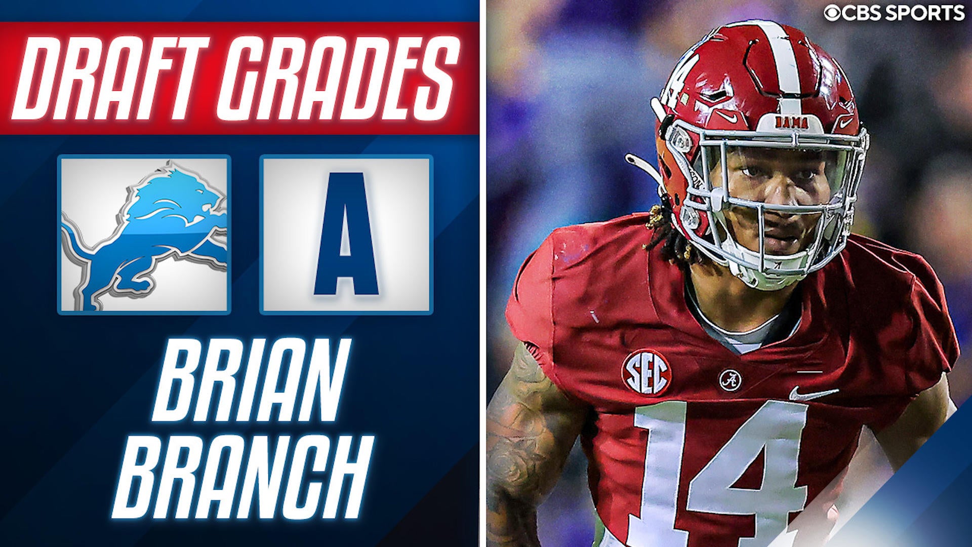 2023 NFL Draft grades: Lions select Brian Branch No. 45 overall, ace pick  with productive defensive back 