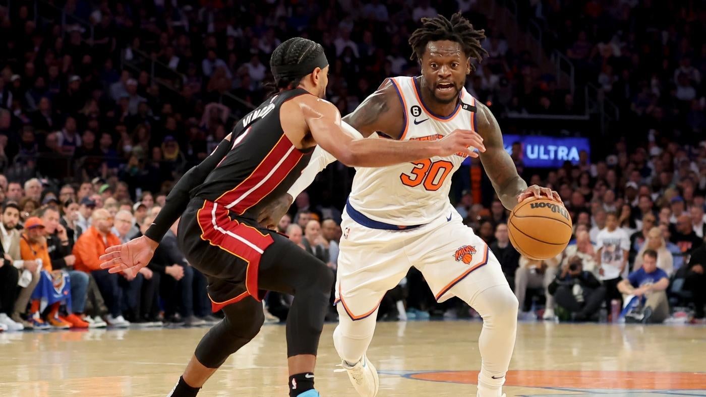 
                        Knicks vs. Heat prediction, odds, start time: 2023 NBA playoff picks, Game 3 best bets by model on 71-38 roll
                    