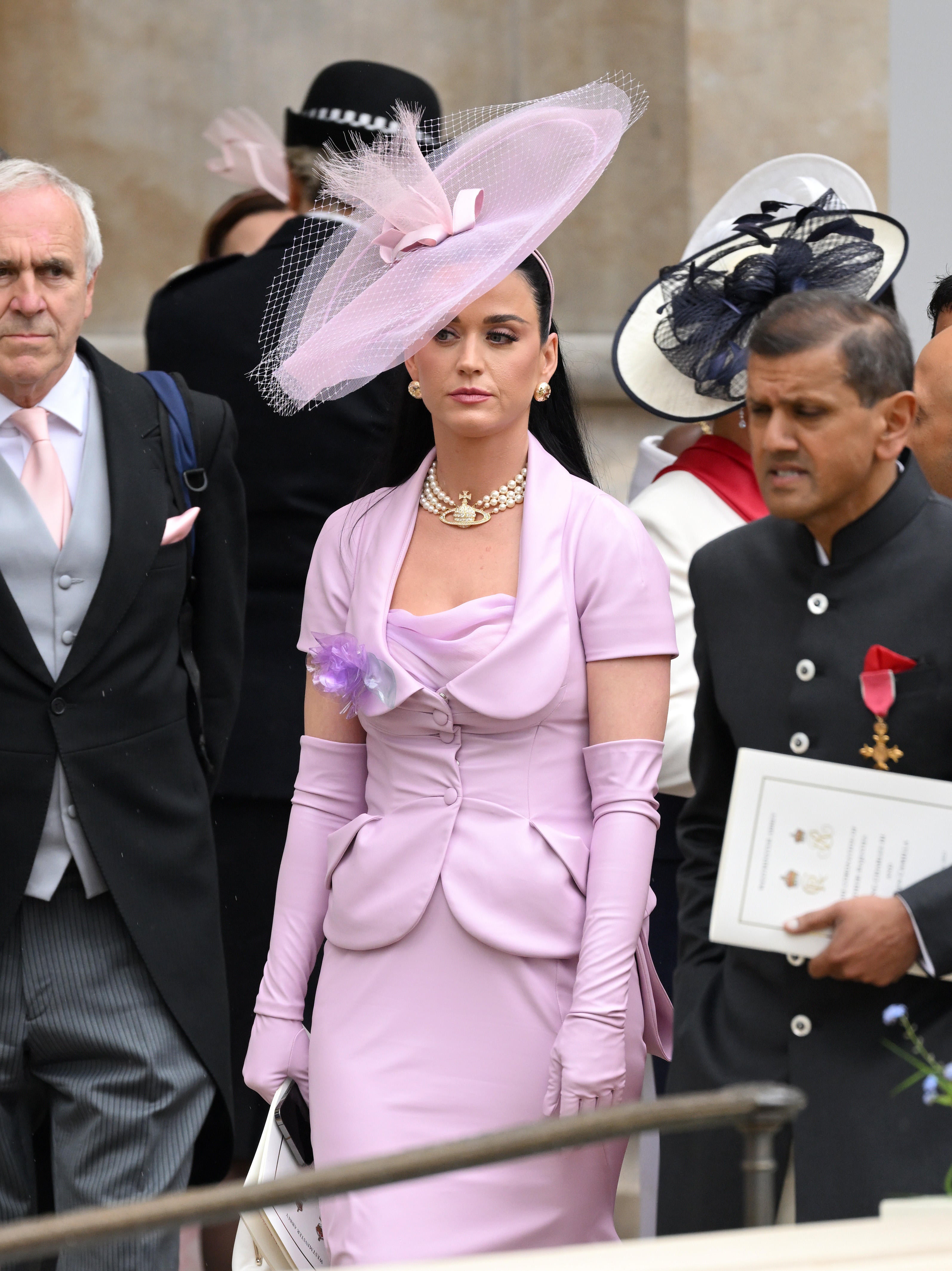 Katy Perry makes a statement in corseted look at the coronation