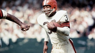 Jim Brown was the best to ever do it. Here are three of his best gridiron  moments 